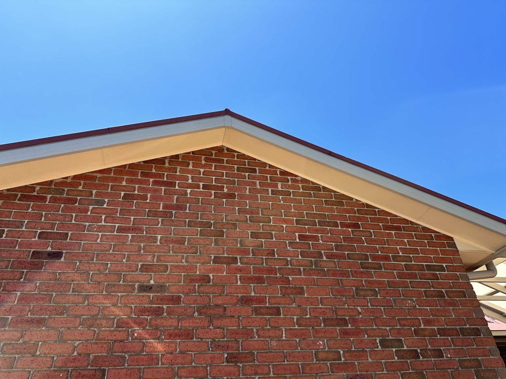 Fascia cover on gable end of 26 year old home